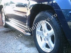 Praguri laterale inox, cod model P003 Pret - 990 ron . Praguri inox tip scarita, praguri inox suv-uri, praguri inox jeep-uri, praguri inox, pick-up-uri, praguri inox protectie autoutilitare...
